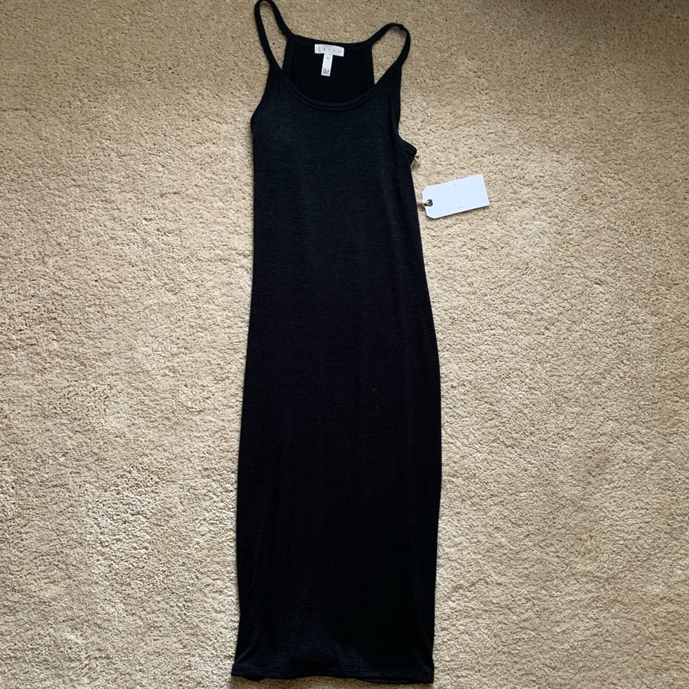 Leith knit black bodycon midi dress 
NWT!!!